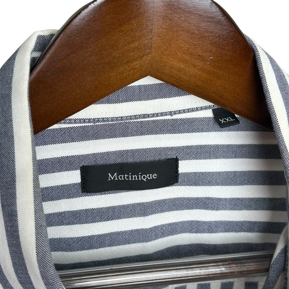 Matinique Matrostol Men's XXL Button Up Shirt Striped Casual Summer Prep Minimal - Picture 12 of 12